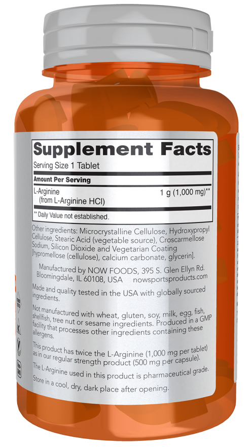 L-Arginine 1000 mg, Double Strength Tablets - Image 2