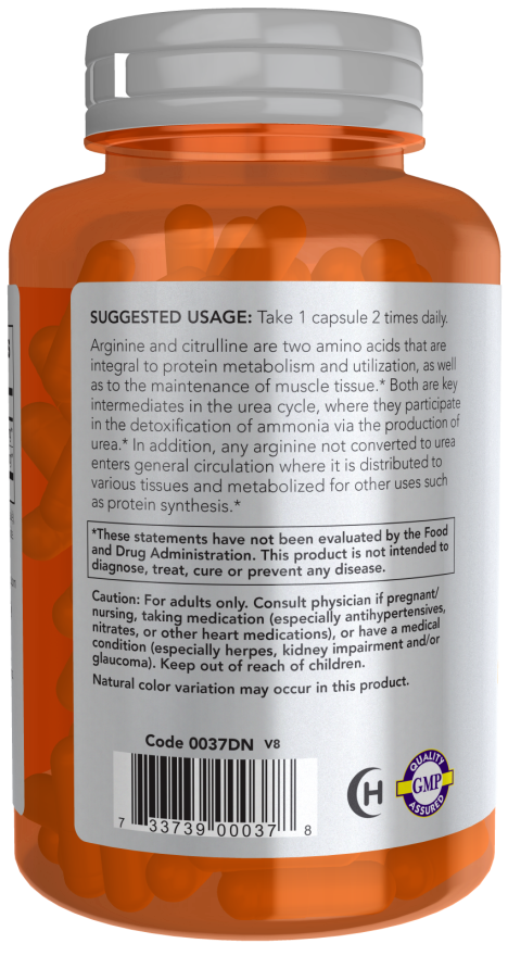 Arginine & Citrulline 500 mg / 250 mg Veg Capsules - Image 3