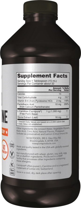 L-Carnitine Liquid 1000 mg, Citrus - Image 2