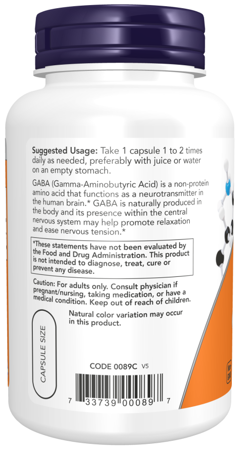 GABA 750 mg Veg Capsules - Image 3