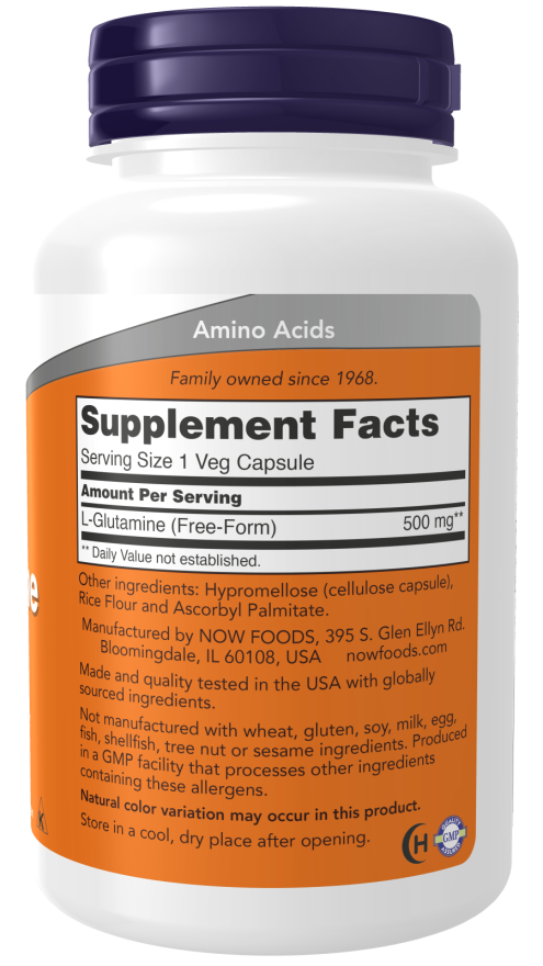 L-Glutamine 500 mg Veg Capsules - Image 2