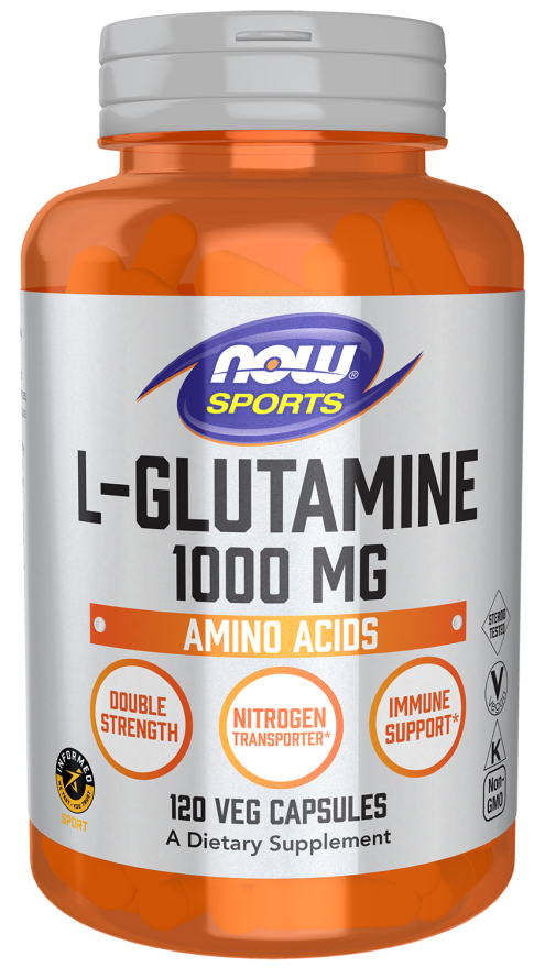 L-Glutamine, Double Strength 1000 mg Veg Capsules
