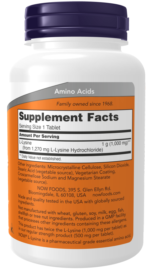 L-Lysine, Double Strength 1000 mg Tablets - Image 2