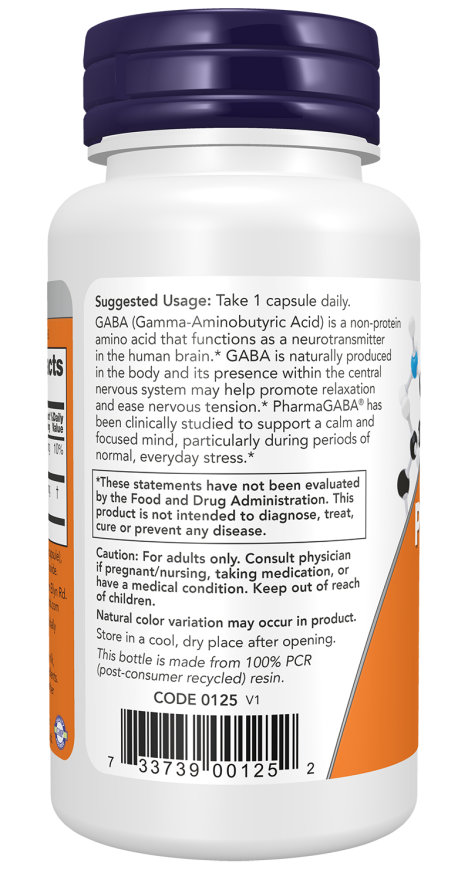 PharmaGABA® 100 mg Veg Capsules - Image 3