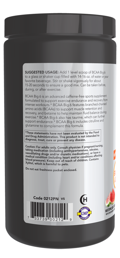 BCAA Big 6 Powder, Watermelon Flavor - Image 3