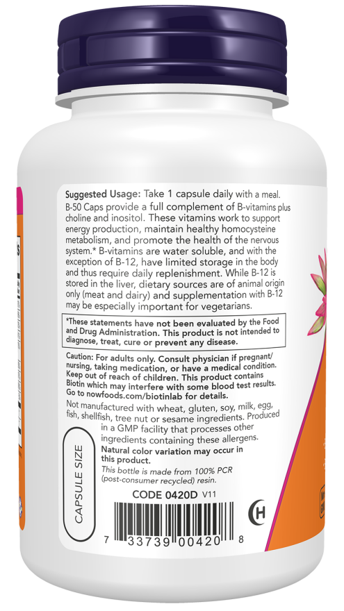 Vitamin B-50 Veg Capsules - Image 3