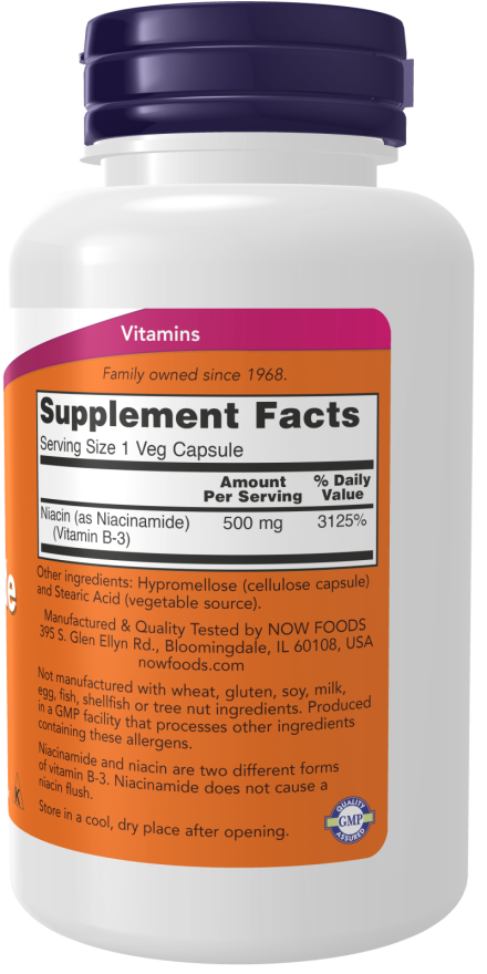 Niacinamide (B-3) 500 mg Veg Capsules - Image 2