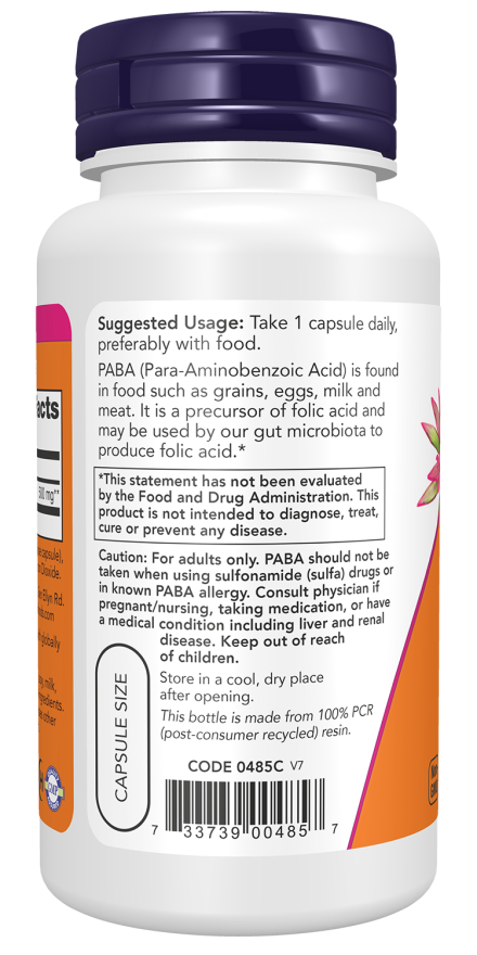 PABA 500 mg Veg Capsules - Image 3