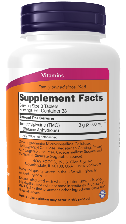 TMG Betaine 1,000 mg Tablets - Image 2