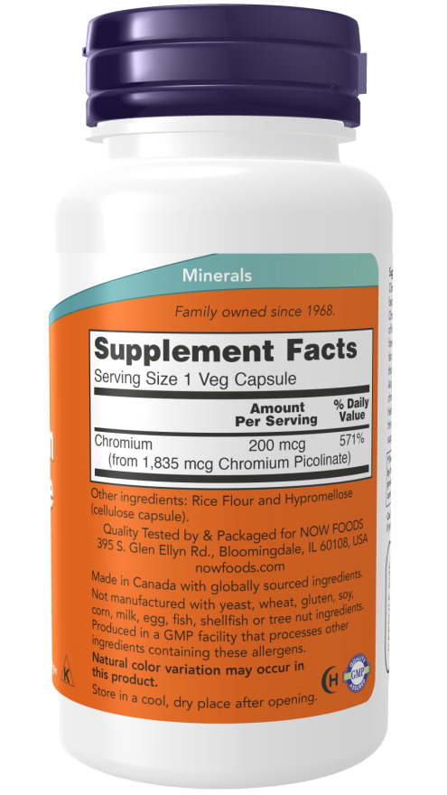 Chromium Picolinate 200 mcg Veg Capsules - Image 2
