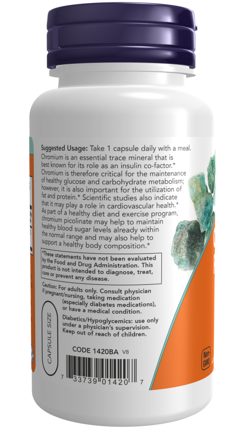 Chromium Picolinate 200 mcg Veg Capsules - Image 3