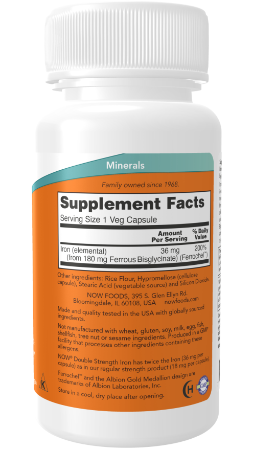 Iron 36 mg, Double Strength Veg Capsules - Image 2