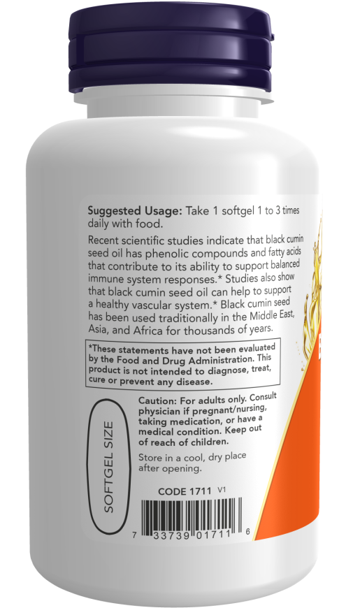 Black Cumin Seed Oil 1000 mg Softgels - Image 3