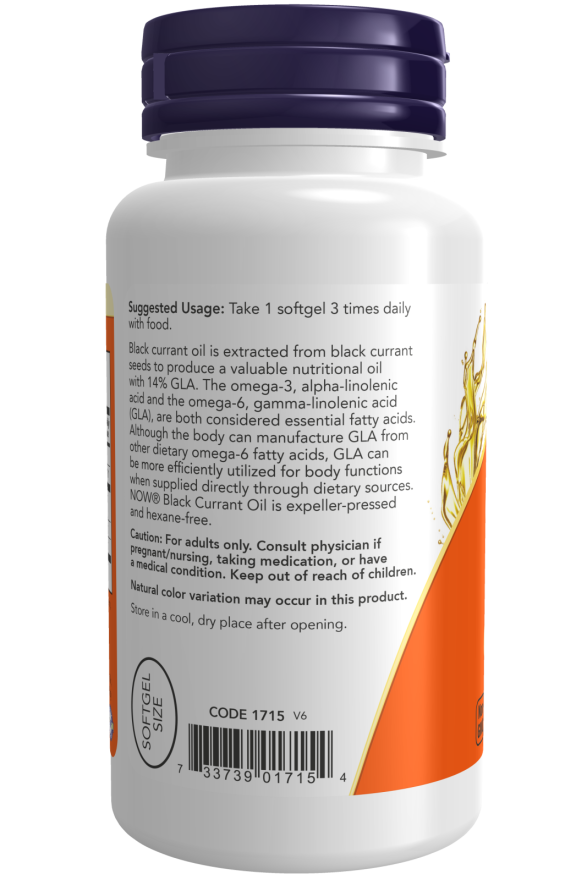 Black Currant Oil 500 mg Softgels - Image 3