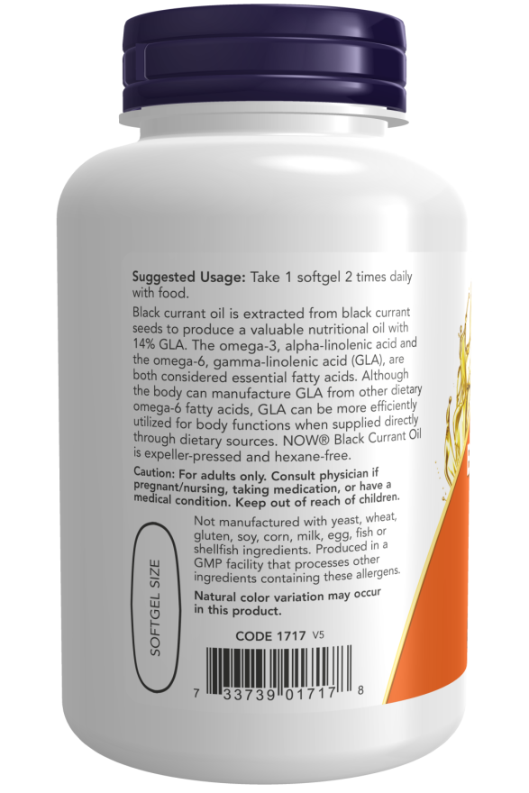 Black Currant Oil, Double Strength 1000 mg Softgels - Image 3