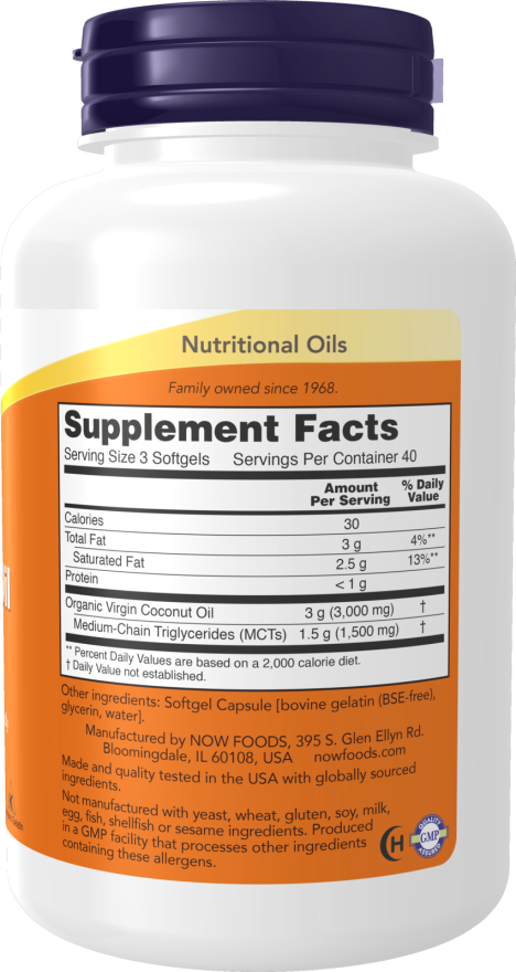 Virgin Coconut Oil 1000 mg Softgels - Image 2