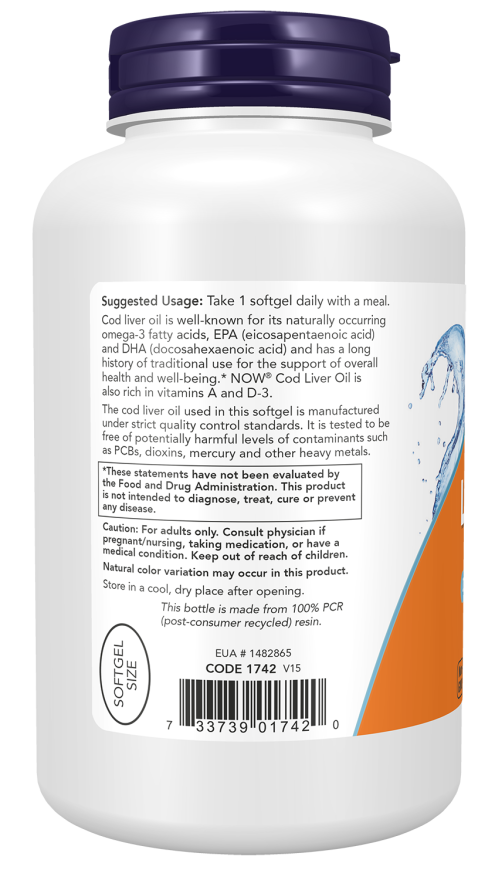 Cod Liver Oil 650 mg Softgels - Image 3