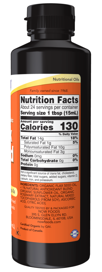 Flax Seed Oil Liquid, Organic - Image 2