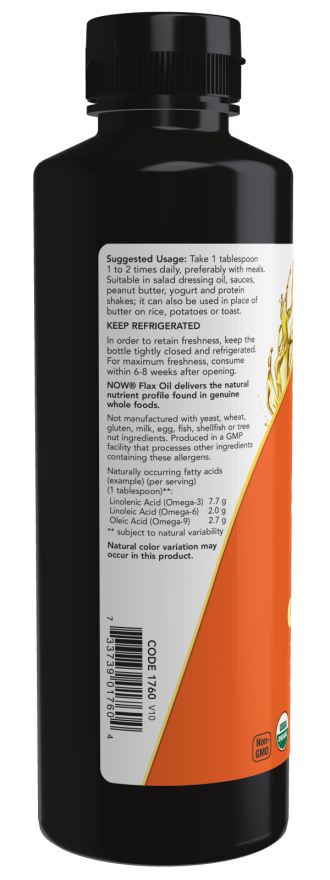 Flax Seed Oil Liquid, Organic - Image 3