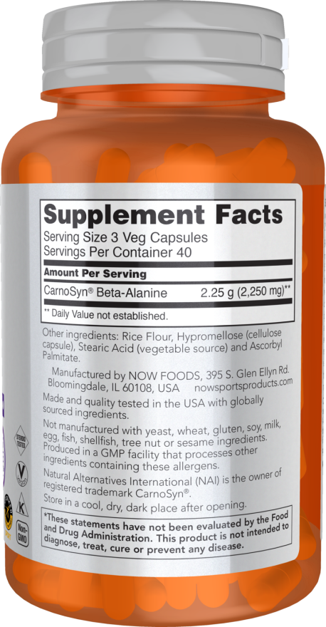 Beta-Alanine 750 mg Veg Capsules - Image 2