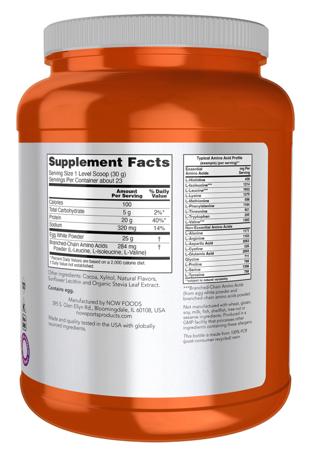 Egg White Protein, Creamy Chocolate Powder - Image 2