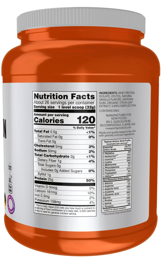 Whey Protein Isolate, Creamy Vanilla Powder - Image 2