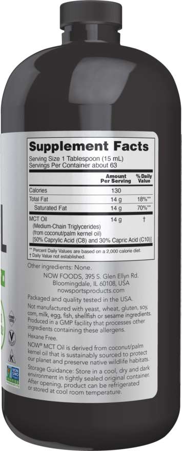MCT Oil Liquid in Plastic Bottle - Image 2