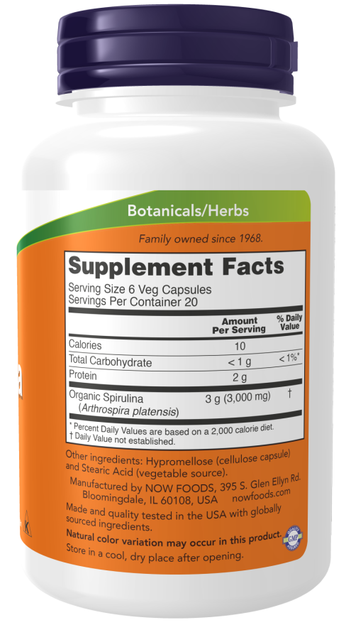 Spirulina 500 mg Veg Capsules - Image 2