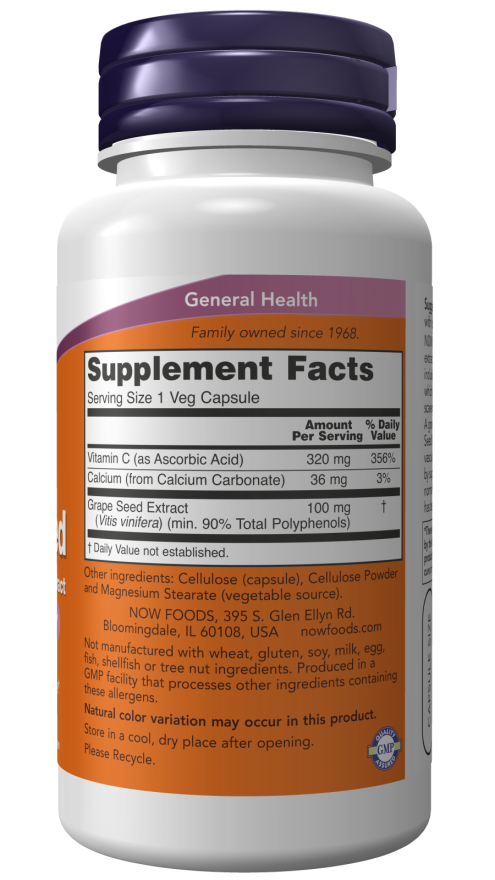 Grape Seed 100 mg Veg Capsules - Image 2