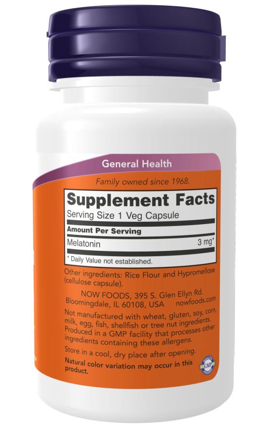 Melatonin 3 mg Veg Capsules - Image 2