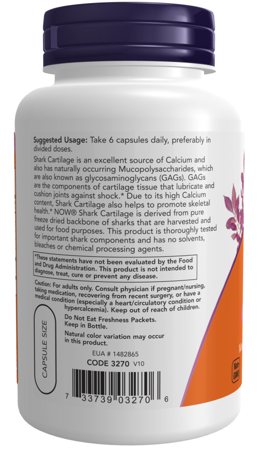 Shark Cartilage 750 mg Capsules - Image 3