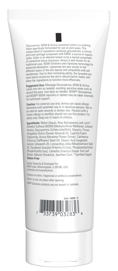 Glucosamine, MSM & Arnica Liposome Lotion - Image 2