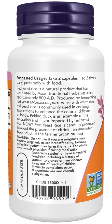 Red Yeast Rice 600 mg Veg Capsules - Image 3