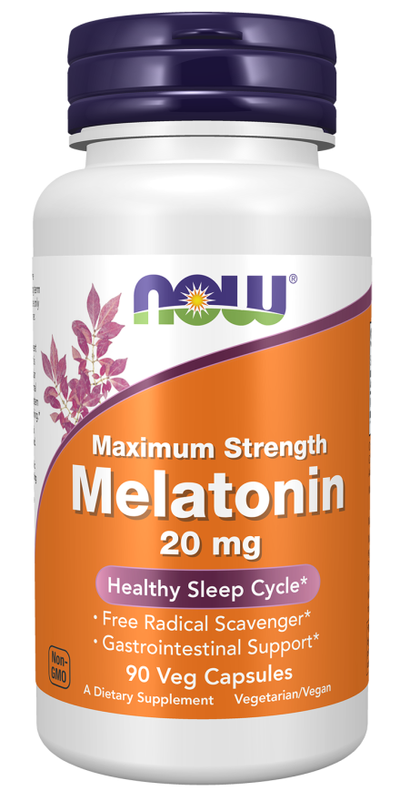 Melatonin, Maximum Strength 20 mg Veg Capsules