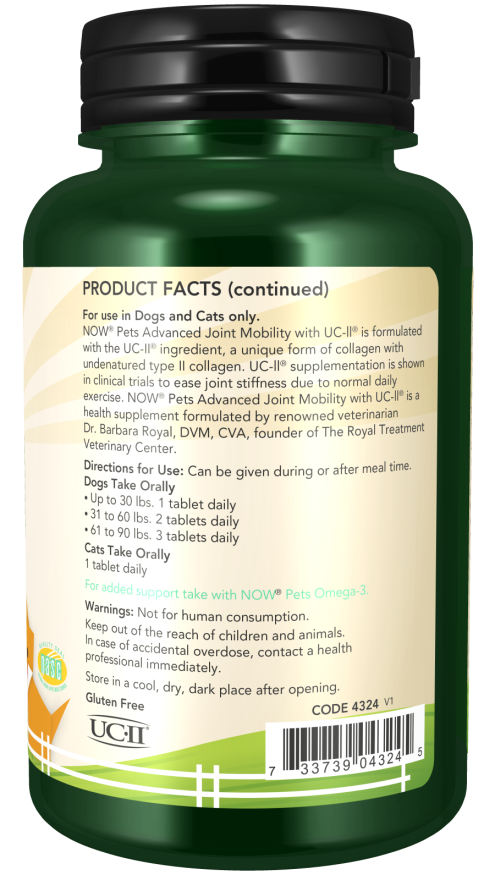 UC-II® Advanced Joint Mobility Chewable Tablets for Dogs & Cats - Image 2