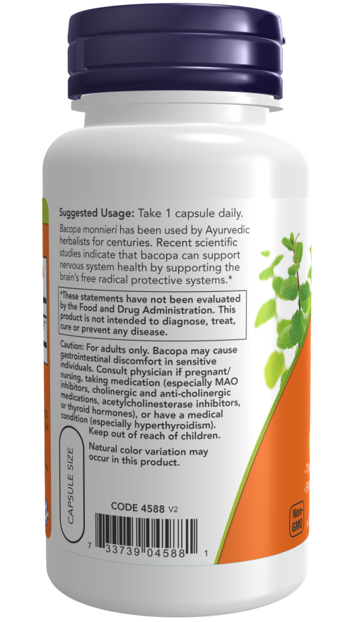 Bacopa Extract 450 mg Veg Capsules - Image 3