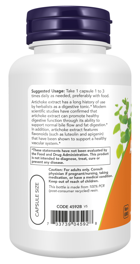 Artichoke Extract 450 mg Veg Capsules - Image 3