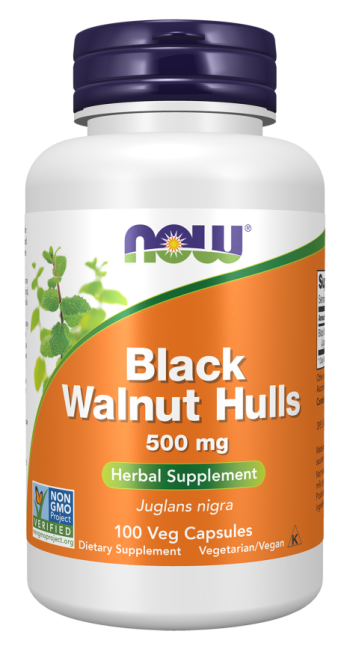 Black Walnut Hulls 500 mg Veg Capsules