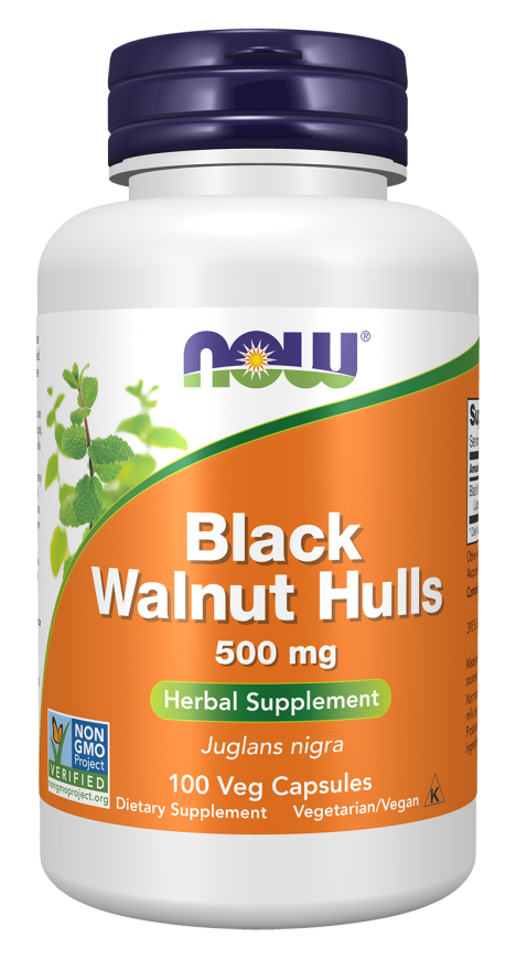 Black Walnut Hulls 500 mg Veg Capsules