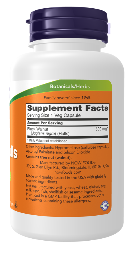 Black Walnut Hulls 500 mg Veg Capsules - Image 2