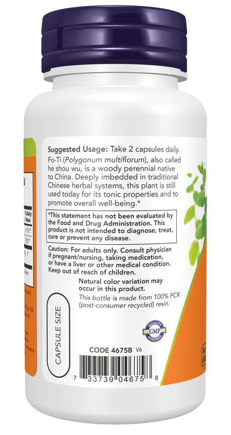Fo-Ti 560 mg Veg Capsules - Image 3