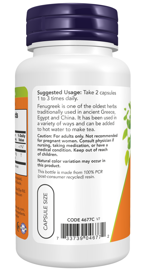 Fenugreek 500 mg Veg Capsules - Image 3