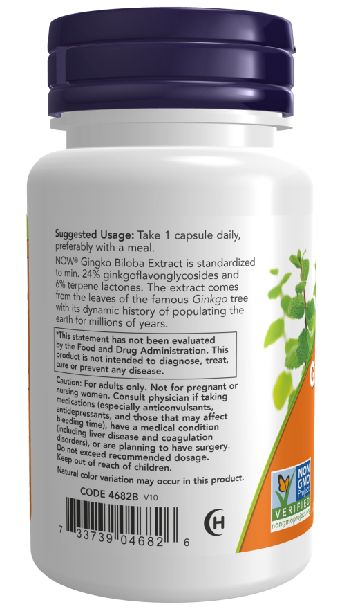 Ginkgo Biloba, Double Strength 120 mg Veg Capsules - Image 3