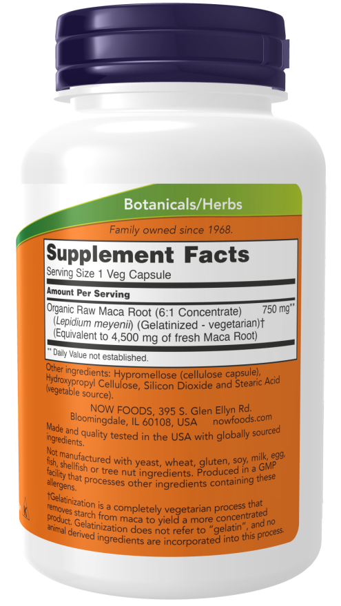 Maca 750 mg Raw Veg Capsules - Image 2