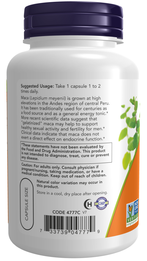 Maca 750 mg Raw Veg Capsules - Image 3