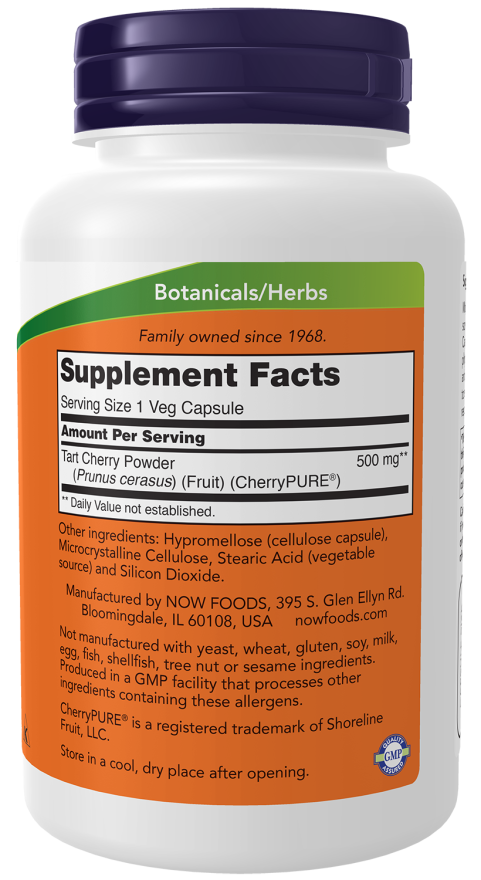 Tart Cherry 500 mg Veg Capsules - Image 2