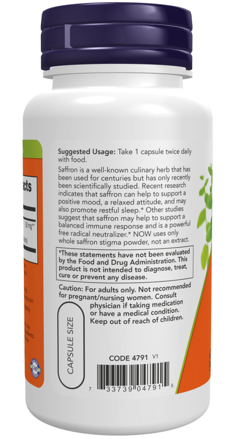 Saffron 50 mg Veg Capsules - Image 3