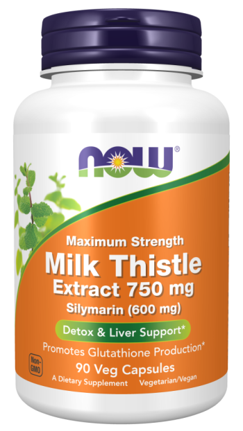 Milk Thistle Extract 750 mg Silymarin (600 mg), Maximum Strength Veg Capsules
