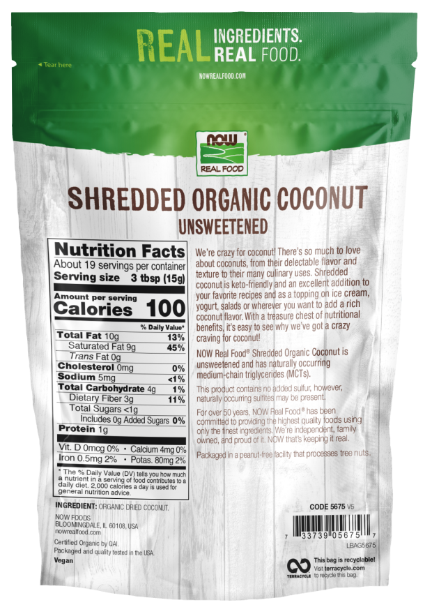 Coconut, Organic, Unsweetened & Shredded - Image 2