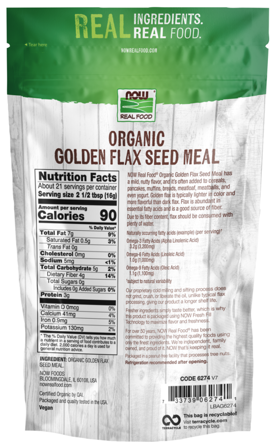 Golden Flax Seed Meal, Organic - Image 2
